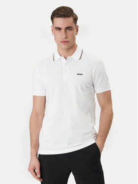 BOSS BOSS Polokošeľa Birdie Paule 50559365 Biela Slim Fit