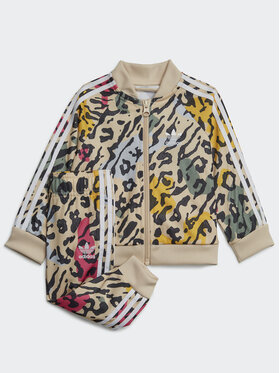 adidas adidas Dres Animal Print SST Set IB8555 Beżowy Regular Fit
