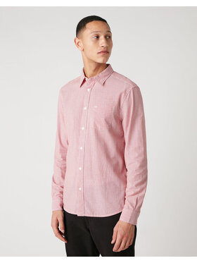 Wrangler Wrangler Camicia LS 1PKT SHIRT Rosa Regular Fit
