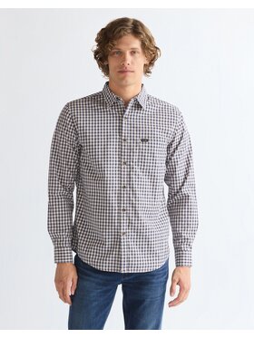 Wrangler Wrangler Koszula 1 PKT SHIRT Niebieski Regular Fit