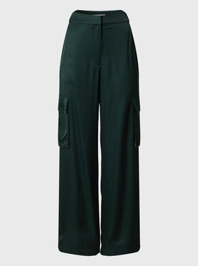 Edited Edited Pantaloni din material Malena EDT6095001000004 Verde Relaxed Fit