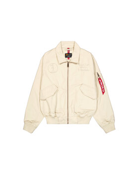 Alpha Industries Alpha Industries Kurtka bomber CWU-45 Canvas Honolulu Light Bomber Jacket Beżowy Regular Fit