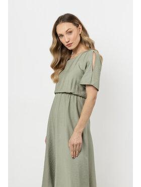 Awama Awama Sukienka letnia A716 Zielony Basic Fit