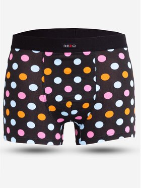 MyStars MyStars Bokserki Bokserki Męskie Czarne / Pomarańczowe MyStars Dots XL Czarny