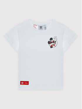 adidas adidas T-Shirt Disney Mickey And Friends HC1912 Biały Regular Fit