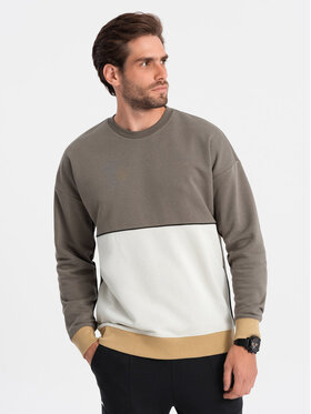 Ombre Ombre Mikina OM-SSNZ-0130 Khaki Oversize
