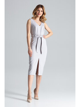 FIGL FIGL Šaty M633 Šedá Regular Fit