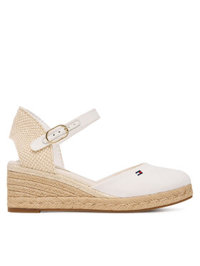 Tommy Hilfiger Tommy Hilfiger Еспадрильї Mid Wedge Espad Closed Toe FW0FW09233 Écru