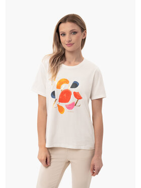 Volcano Volcano T-Shirt T-SOUL Écru Regular Fit
