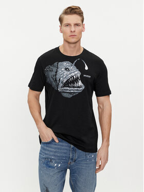 HUGO Hugo T-shirt Dibeach 50513812 Crna Regular Fit