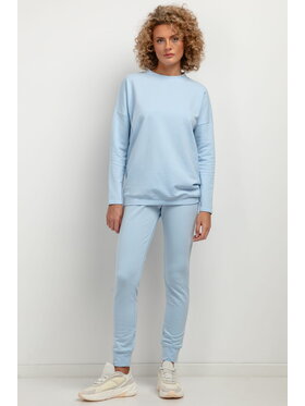 Tessita Tessita Bluza T381 Niebieski Straight Fit