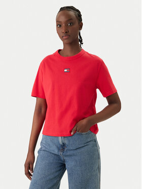 Tommy Jeans Tommy Jeans T-Shirt DW0DW22202 Rot Boxy Fit