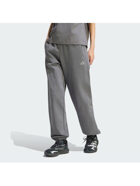 adidas adidas Spodnie dresowe KIT SMALL LOGO LOOSE CUFFED Szary Loose Fit