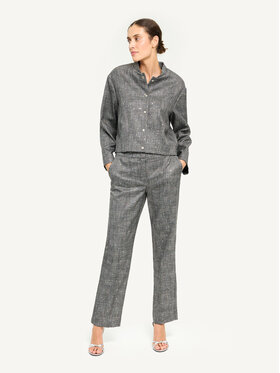 KMX KMX Marynarka 108170025 Srebrny Straight Fit