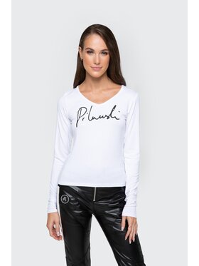 Pilawski Pilawski Longsleeve 18 Biały Slim Fit