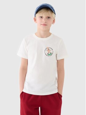 4F 4F T-Shirt 4FJRSS25TTSHM2565-11S Biały Regular Fit