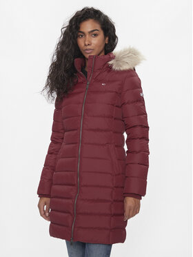 Tommy Jeans Tommy Jeans Vatovaná bunda Essential DW0DW09060 Bordó Slim Fit