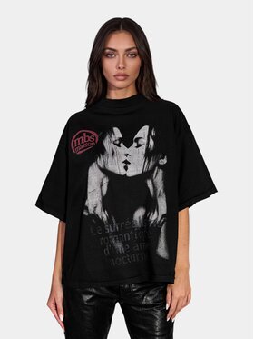 MADE BY SOCIETY MADE BY SOCIETY T-Shirt FREQUENCY - T27449 Czarny Basic Fit