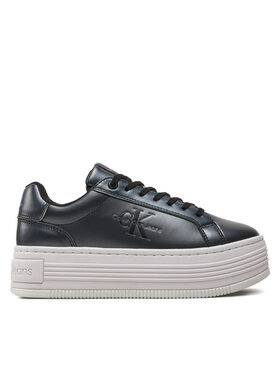 Calvin Klein Jeans Calvin Klein Jeans Tenisice Bold Platf Low Lace Lth Ml Mtl YW0YW01464 Crna