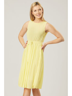 QUIOSQUE QUIOSQUE Každodenné šaty BRAID MIDI DRESS Žltá Regular Fit