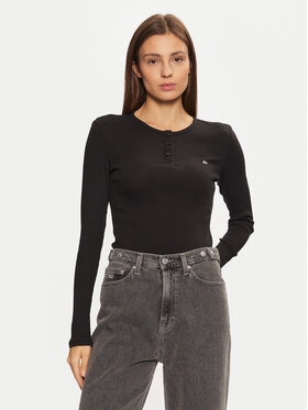 Tommy Jeans Tommy Jeans Bluză DW0DW19501 Negru Slim Fit
