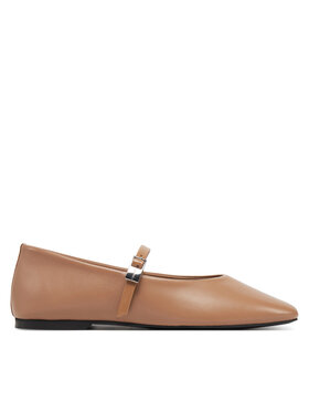 Calvin Klein Calvin Klein Ballerine Ballerina New Buckle - Lth HW0HW02483 Marrone