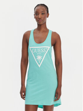 Guess Guess Плажна рокля E3GP03 JA914 Зелен Regular Fit