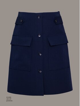 SLY SLY Spódnica 4S-305B Granatowy Comfortable Fit