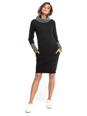 Tessita Tessita Sukienka dzianinowa SUKIENKA_T360_3_XXL Szary Slim Fit
