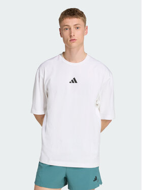 adidas adidas Koszulka techniczna PrimeLift Workout Oversize Tee Biały Oversize