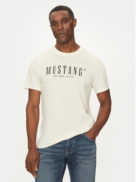 Mustang Mustang T-krekls Austin 1016264 Écru Regular Fit