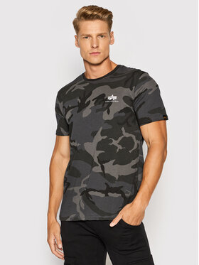 Alpha Industries Alpha Industries T-Shirt Backprint T Camo 128507C Schwarz Regular Fit