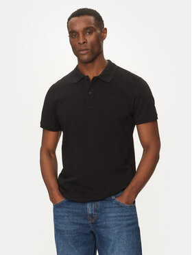 Mustang Mustang Тениска с яка и копчета Pierre 1016295 Черен Slim Fit