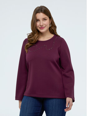 Fiorella Rubino Fiorella Rubino Bluza G897L009260N039 Bordowy Flared Fit