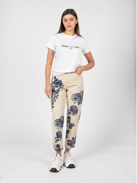 PINKO PINKO Παντελόνι υφασμάτινο 1J10T4 Y883 Λευκό Regular Fit