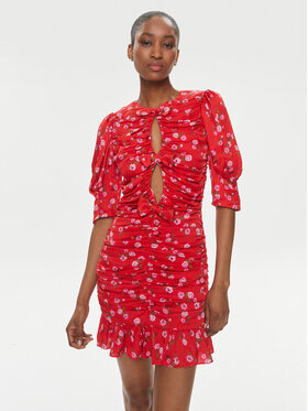 ROTATE ROTATE Kokteilinė suknelė 1121922946 Raudona Slim Fit
