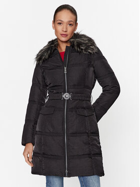 Guess Guess Žieminis paltas W3BL28 WFQW2 Juoda Regular Fit