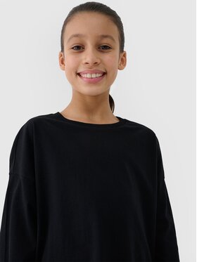 4F 4F Komplet longsleeve 4FJWSS25TLONF377-20S Czarny Oversize