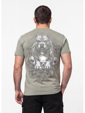 PITBULL PITBULL T-Shirt GUARDIAN ANGEL Zielony Regular Fit