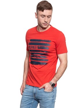 Mustang Mustang T-shirt ALEX C PRINT Rosso Regular Fit