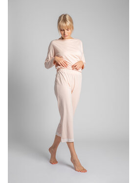 LaLupa  LaLupa Spodnie piżamowe LA041 Różowy Comfortable Fit