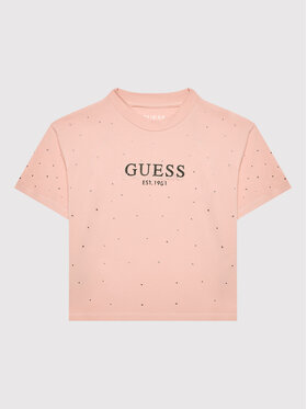 Guess Guess T-Shirt J2YI15 K6YW1 Różowy Regular Fit
