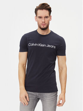 Calvin Klein Jeans Calvin Klein Jeans Tričko J30J322552 Tmavomodrá Slim Fit