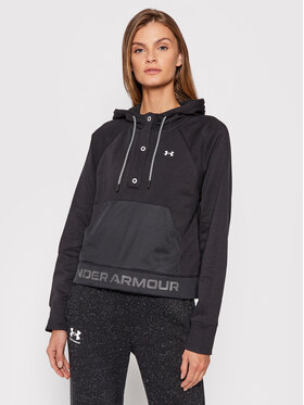 Under Armour Under Armour Pulóver Rival Fleece Mesh 1365844 Fekete Relaxed Fit