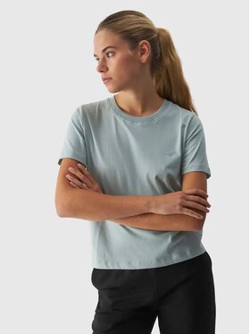 4F 4F T-Shirt 4FAW24TTSHF1650-47S Zielony Regular Fit