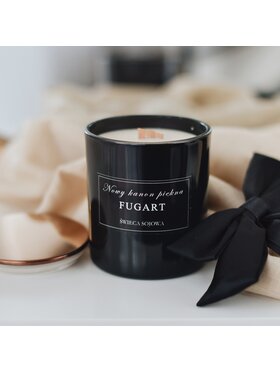 BelaVela BelaVela Świeca zapachowa Naturalna świeca sojowa czarna - CZEKOLADA - GRAWER gratis Czarny