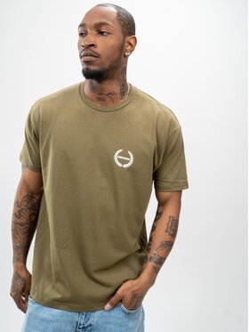 Metoda Sport Metoda Sport T-Shirt Koszulka Z Krótkim Rękawem Męska Khaki Metoda Sport Mini Laur L Khaki Regular Fit