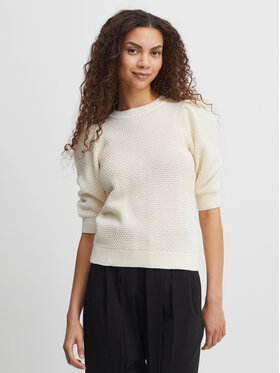 b.young b.young Megztinis 20811028 Écru Regular Fit