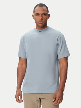 BOSS BOSS T-Shirt Tee Collar 50562120 Niebieski jasny Relaxed Fit