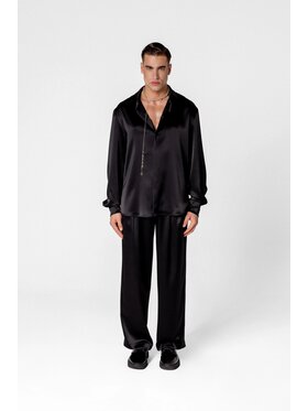 LE POSSÉ LE POSSÉ Koszula MSSWCF Czarny Regular Fit